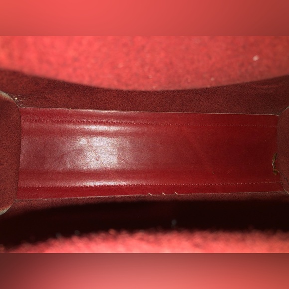 Vintage Coach Hard To Find Red Leather Geometric Bag #9043 Handbag With Hangtag - Picture 15 of 16